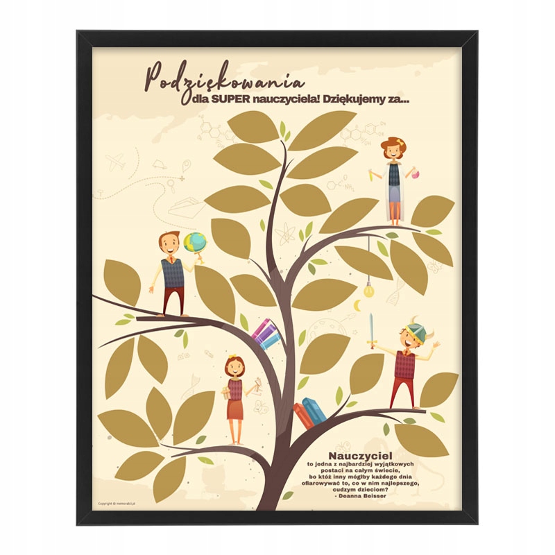 PLAKAT ZDRAPKA dla Nauczyciela 40x50 RAMKA