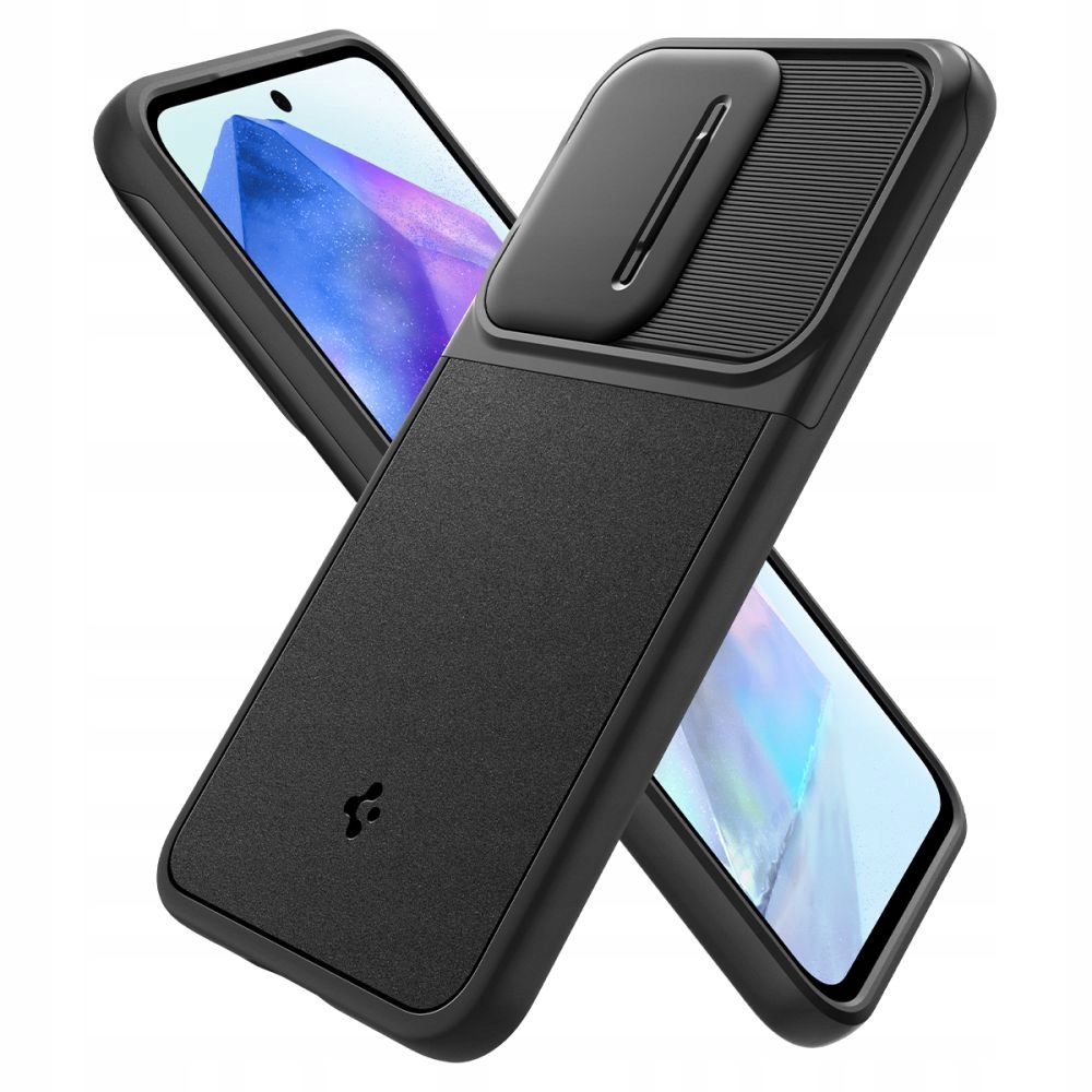 Etui do Galaxy A55 5G Spigen Optik Armor Mocne Czarne Plecki Case Obudowa