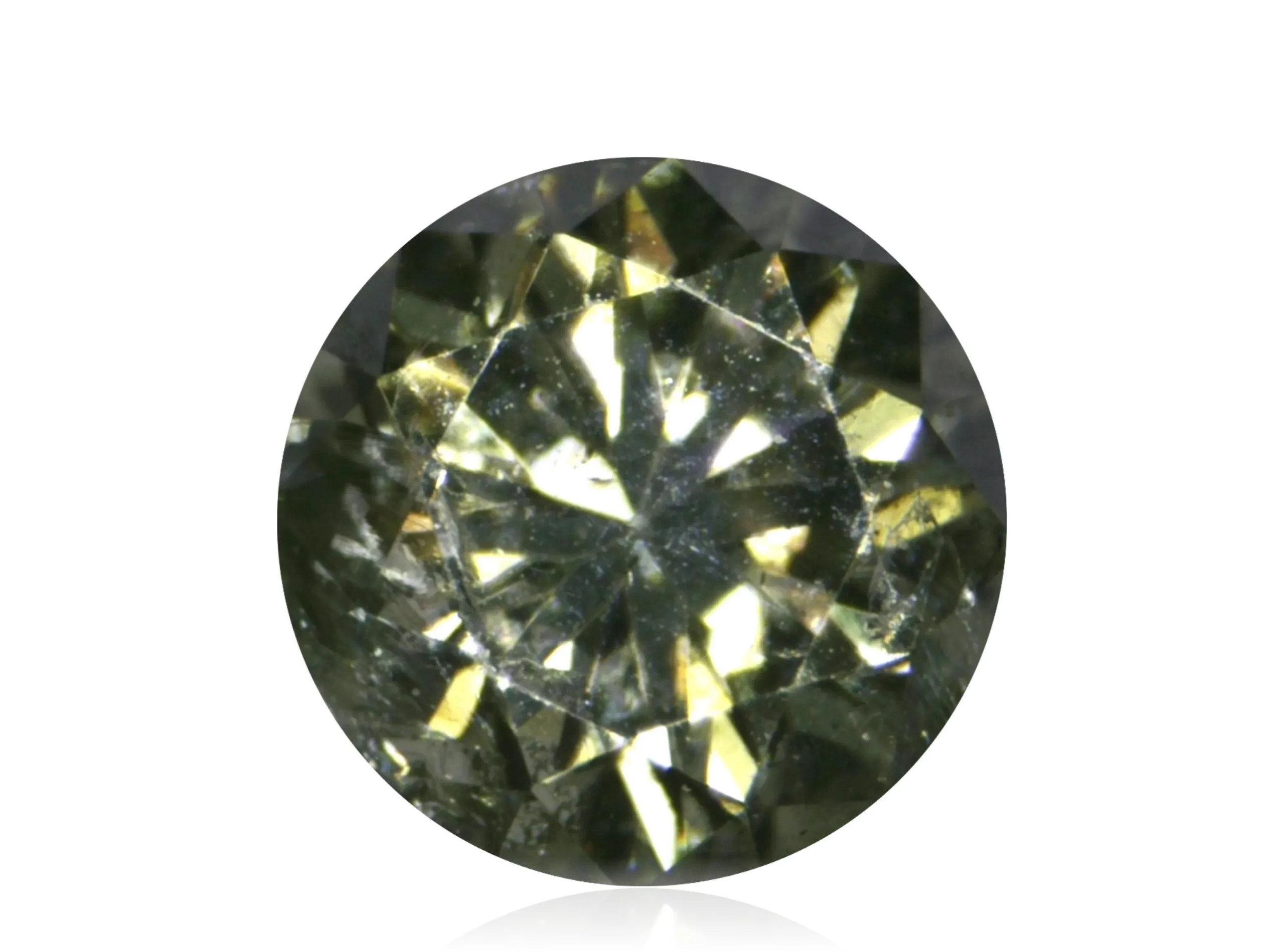 Přírodní Diamant 0.04ct Zelený Briliant SI2 eCertifikát Wbd