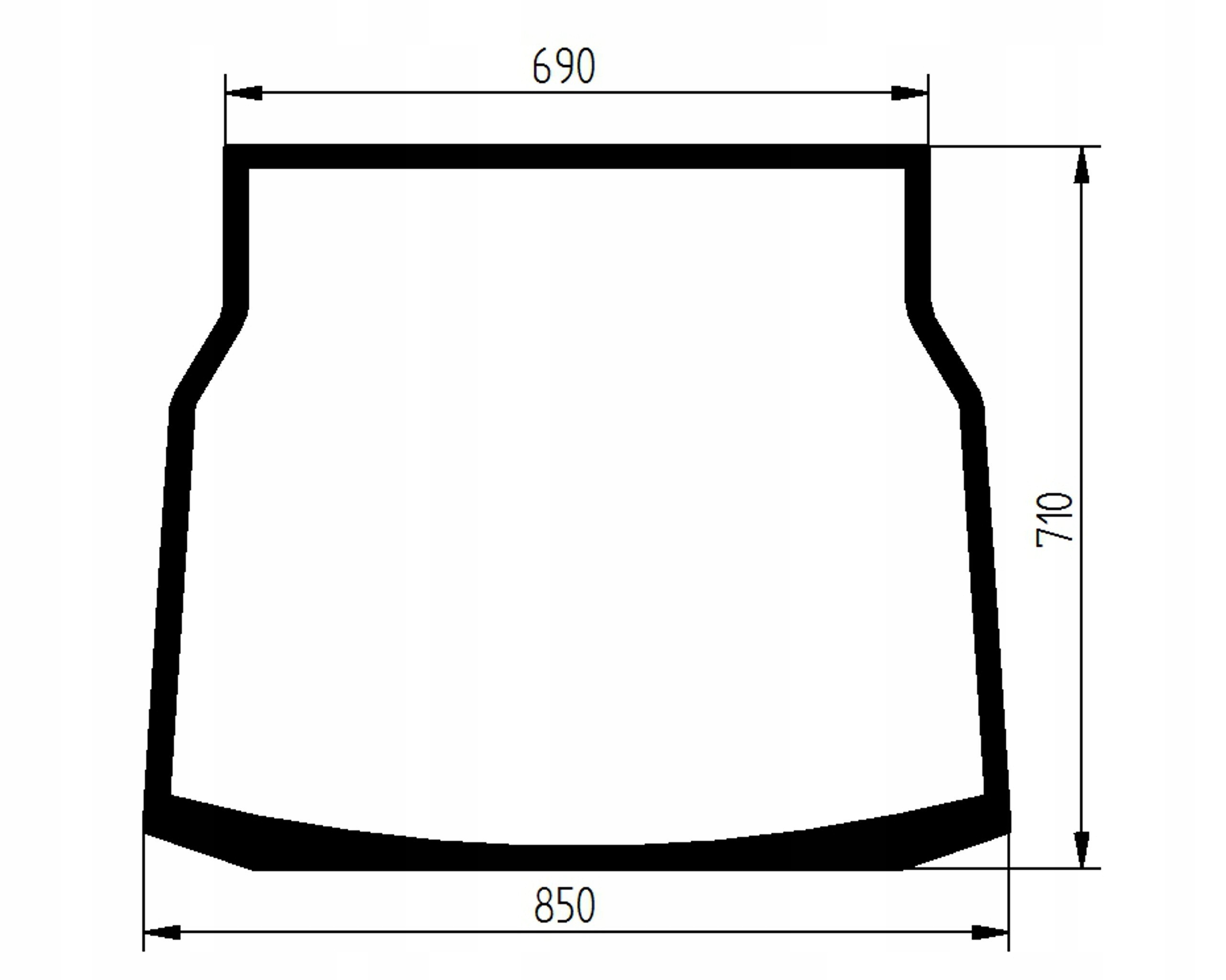 sklo Jcb přední spodní 827/80358