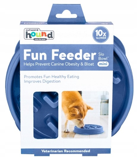 Levně Miska pro psa zpomalující jídlo OutwardHound Fun Feeder Mini modrá