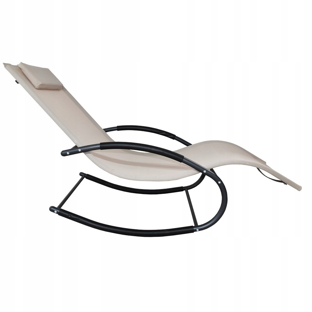 Ležadlo Dizajnové Záhradné Béžové textilén 150 kg elegantné na dlhé roky