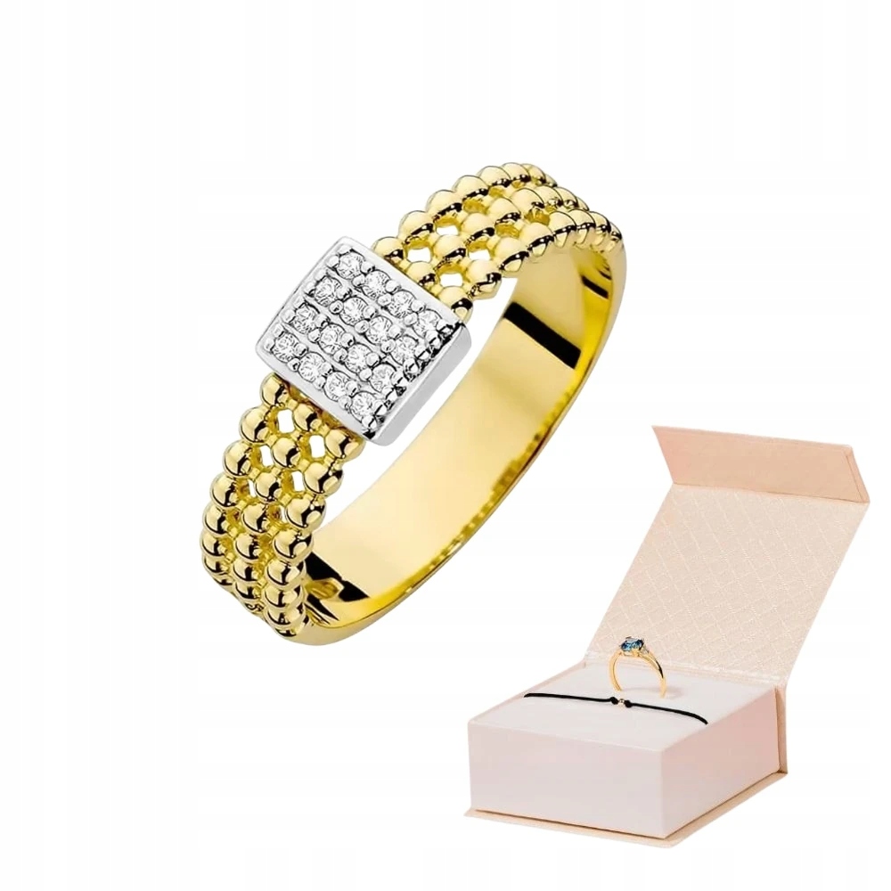 Zlatý Prstýnek S Brilianty 0,08 ct 585 Luxusní Zlatý Náramek