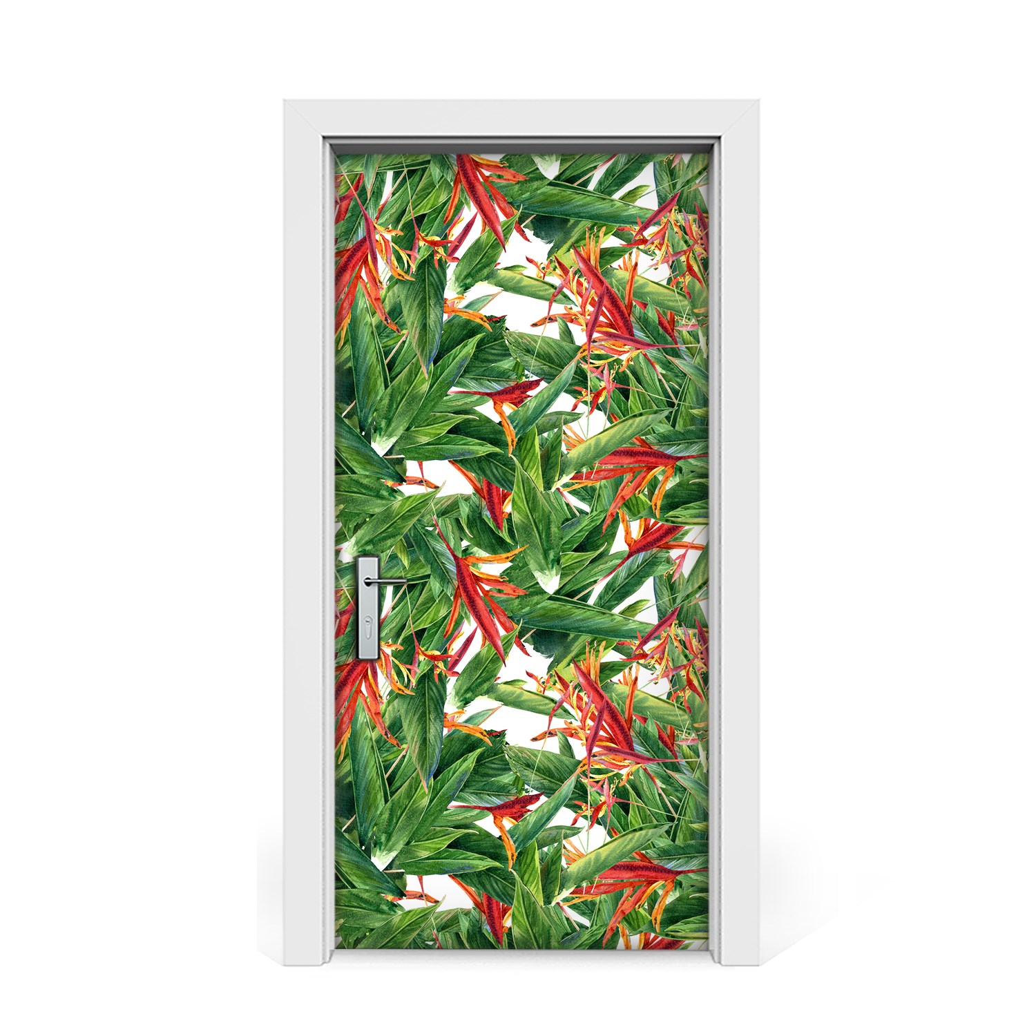 

Naklejka na drzwi okleina Egzotyczne kwiaty 95x205