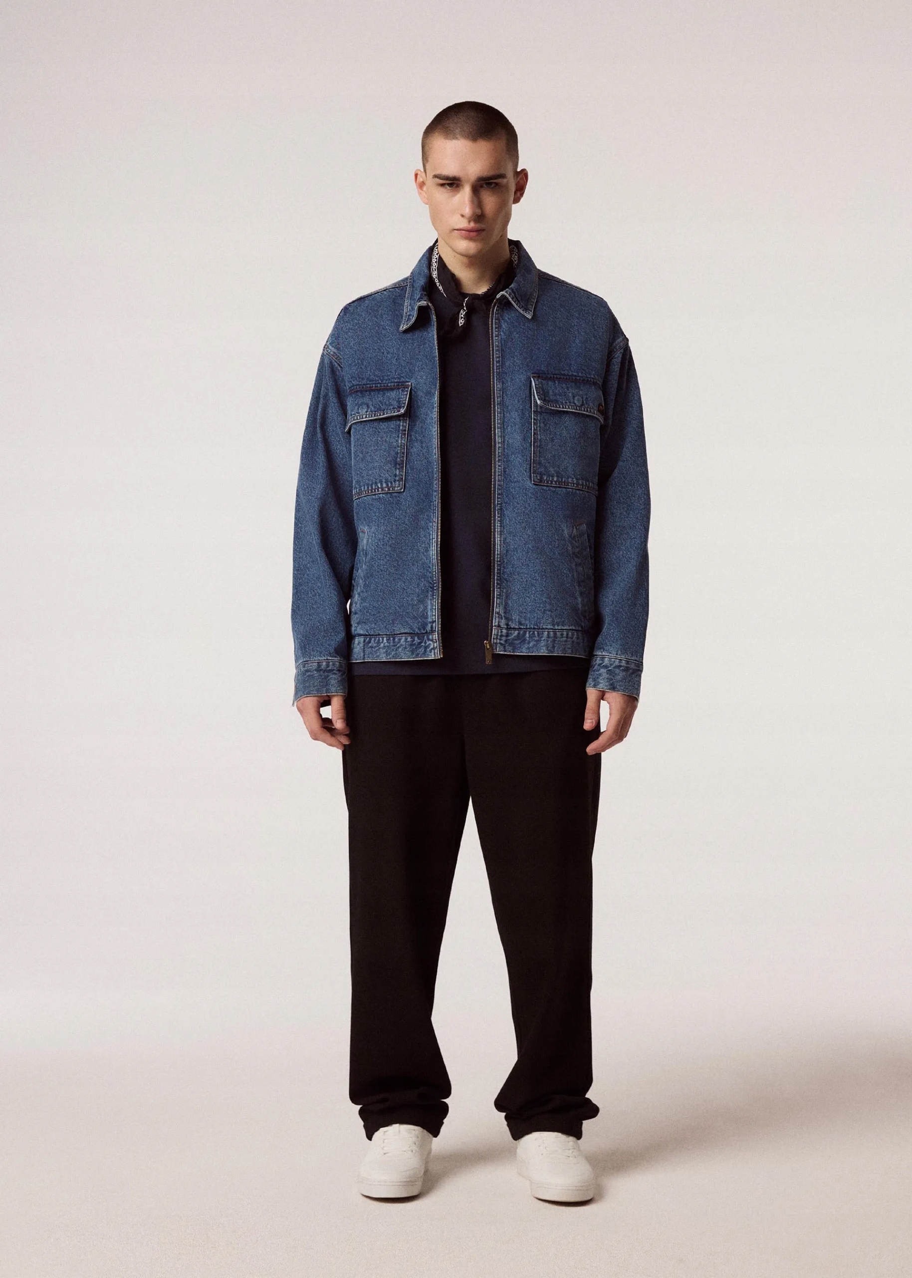 Spodnie męskie materiałowe joggery Diverse Ignazio Czarny XL