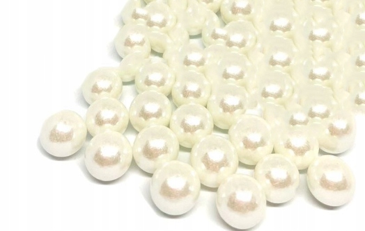 PERŁY 15mm DUŻE BIAŁE komunia dekoracja posypka tort perełki dekoracja 20 S