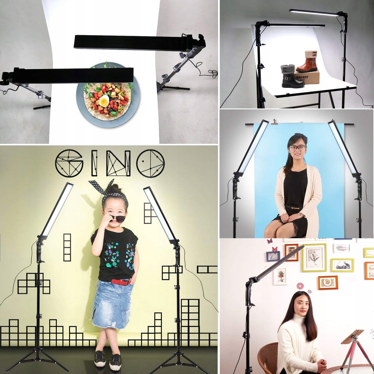 GSKAIWEN Zestaw Oświetlenia LED Do Fotografii I Wideo Z Statywem — miniatura 5