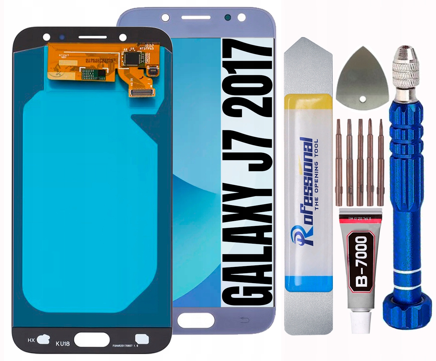 Displej Pro Samsung Galaxy J7 2017 J730 J730F Oled LCD Modrý