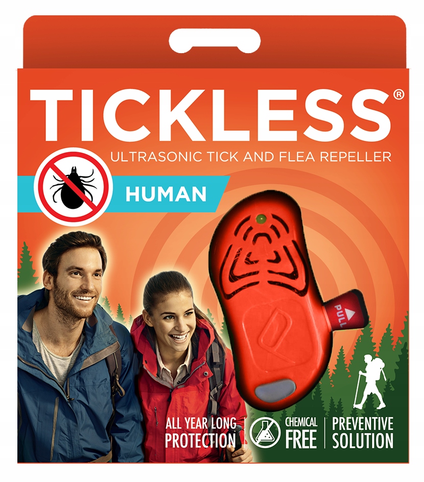 Tickless Human Účinná Ochrana před klíšťaty, proti klíšťatům Oranžová