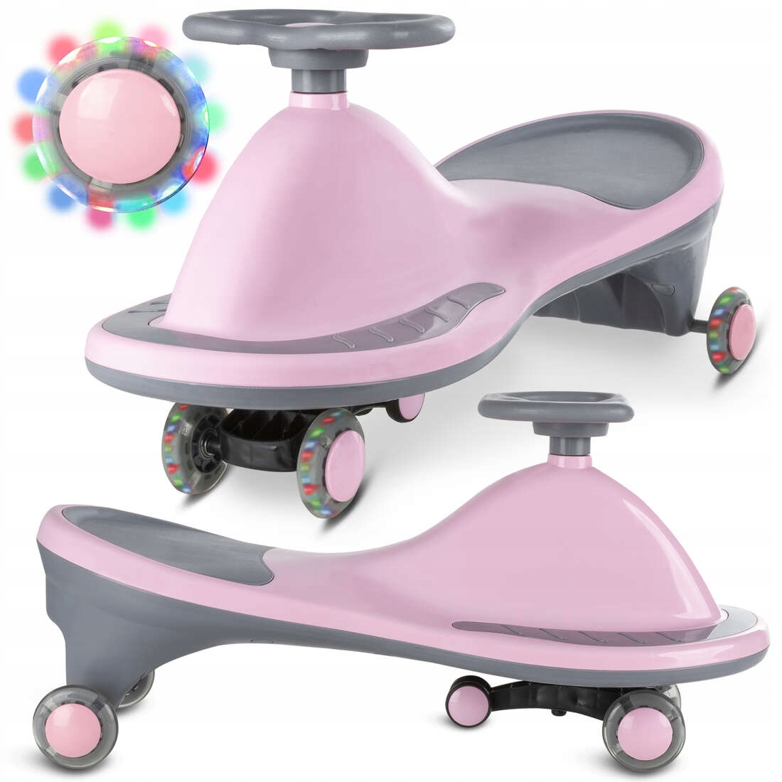 Jeździk Grawitacyjny Kidwell Rollo Różowy do 100kg jak Skiddou Bjorg