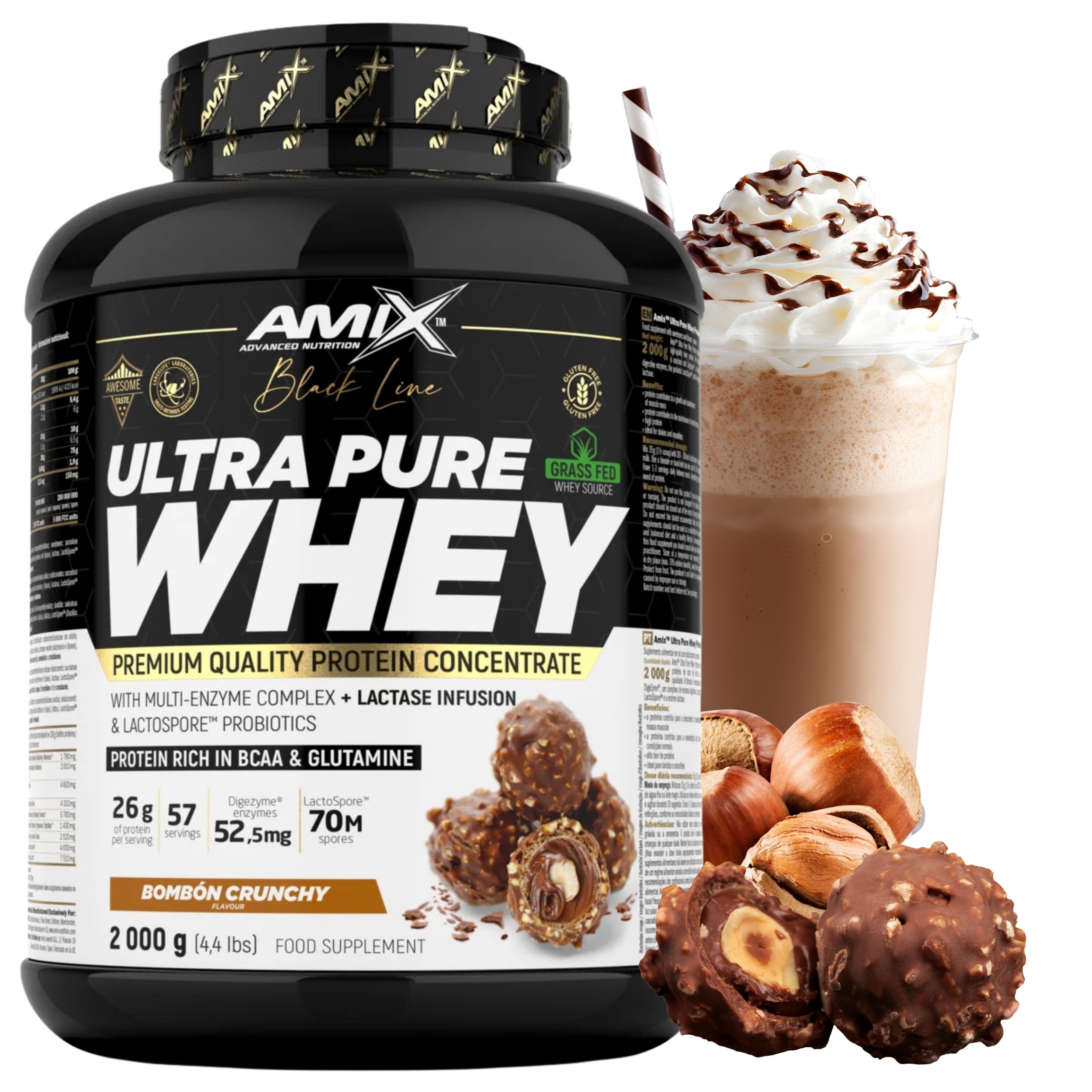 Syrovátkový Koncentrát Wpc Pure Whey Digezyme 2 kg Čokoláda-Ořech
