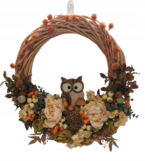 Věnec na dveře, krb