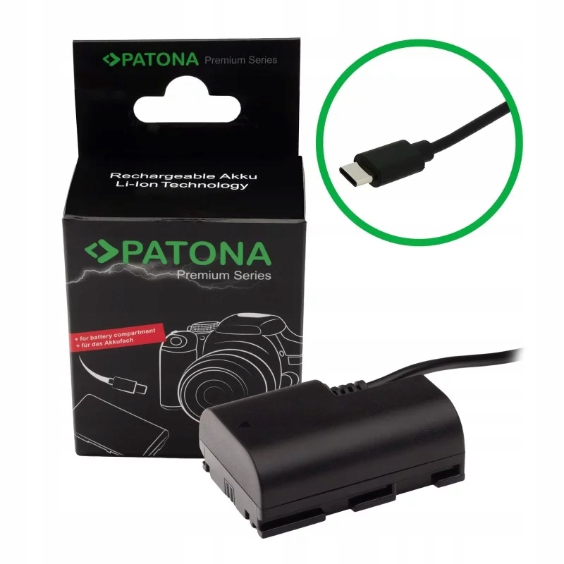 Patona Adapter Dummy Usb-c do LP-E6 LP-E6N LP-E6NH