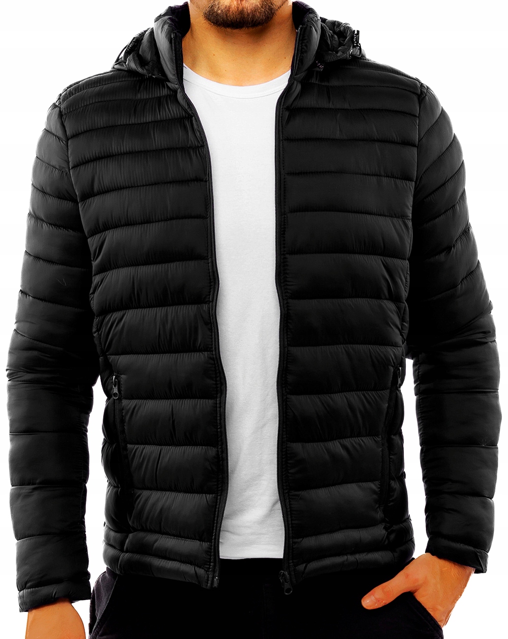 KURTKA MĘSKA PRZEJŚCIOWA PIKOWANA KAPTUR JAKOŚĆ Kod producenta 23M9006