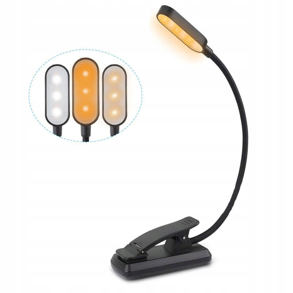 Lampa Do Czytania Led Z Klipsem Lampka Usb Akumulator