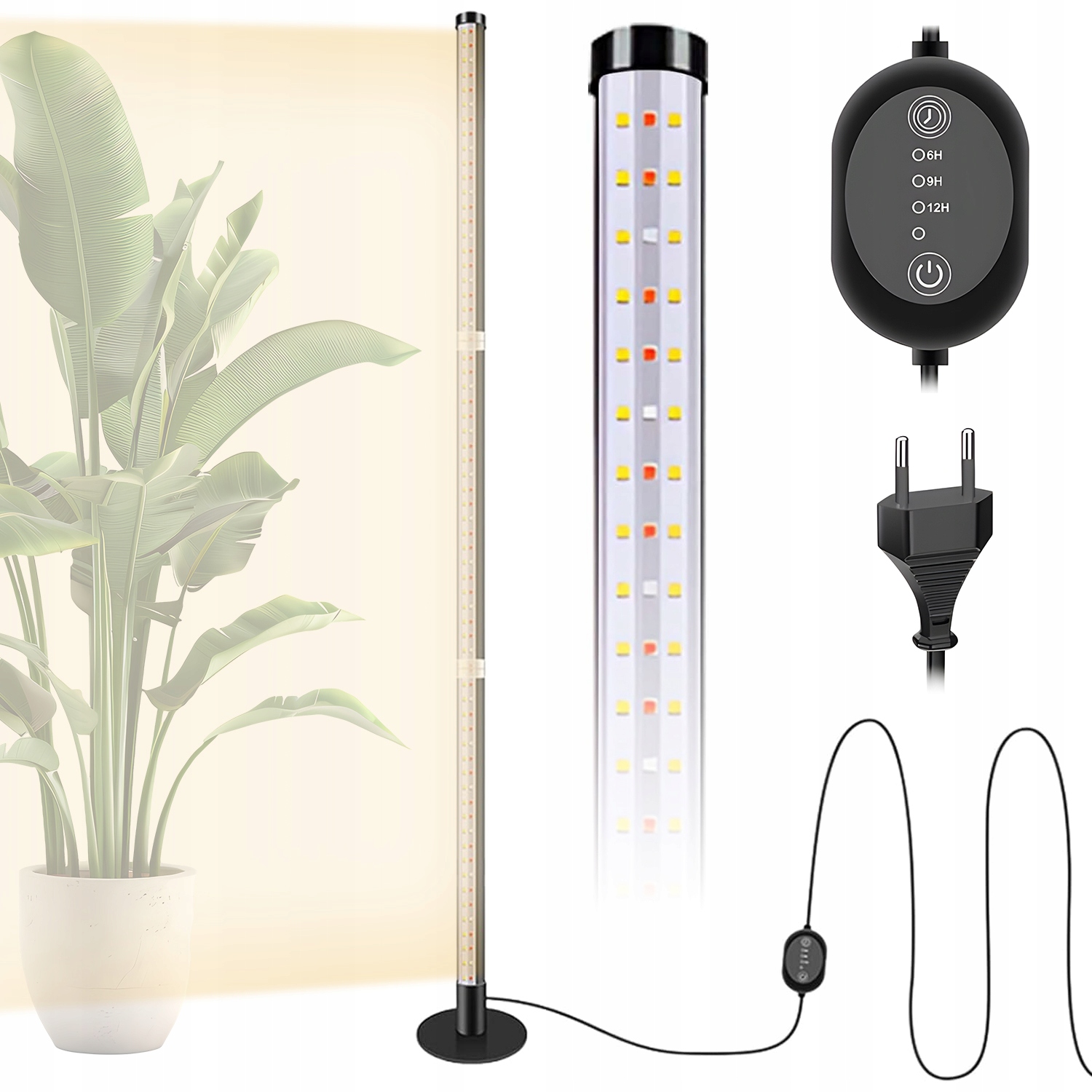 Led Lampa Na Rostliny Pro Pěstování Růstu Silný Časovač Pro Osvětlení 120 cm