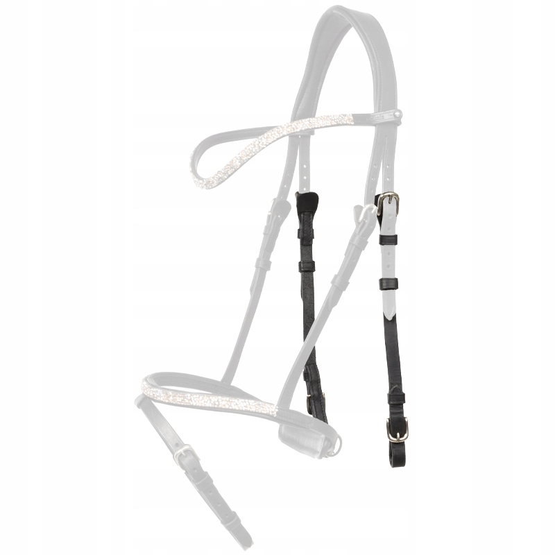 Paski policzkowe Aradis Kavalkade czarne skórzane