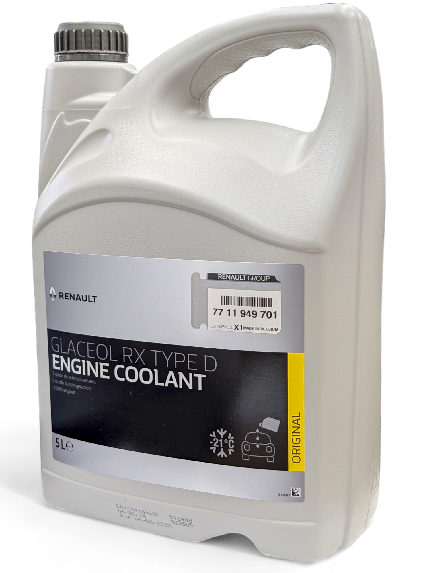 Nowy Płyn Chłodniczy Renault Glaceol Rx Type D 7711949701 5L