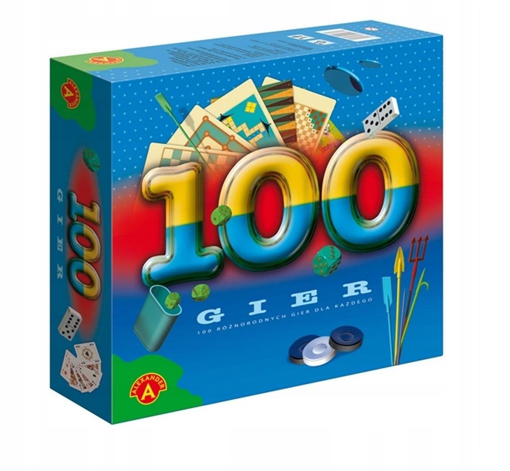 Rodzinne Gry Planszowe Gra Planszowa Zestaw 100 gier Alex Dla Dziecka 5 Lat