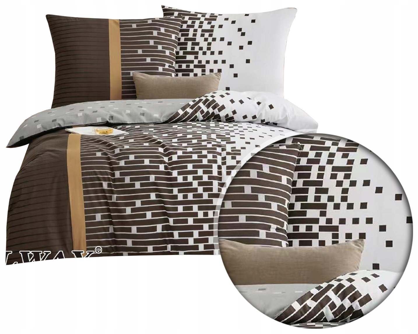 Pościel 160x200 Elway 100% Bawełna Komplet Pościeli Satynowej Nowe