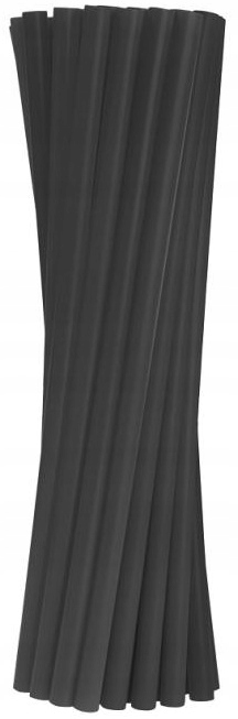 SŁOMKI DO PICIA PLASTIKOWE CZARNE RURKI WIELORAZOWE DO NAPOJÓW 250szt Kolor czarny