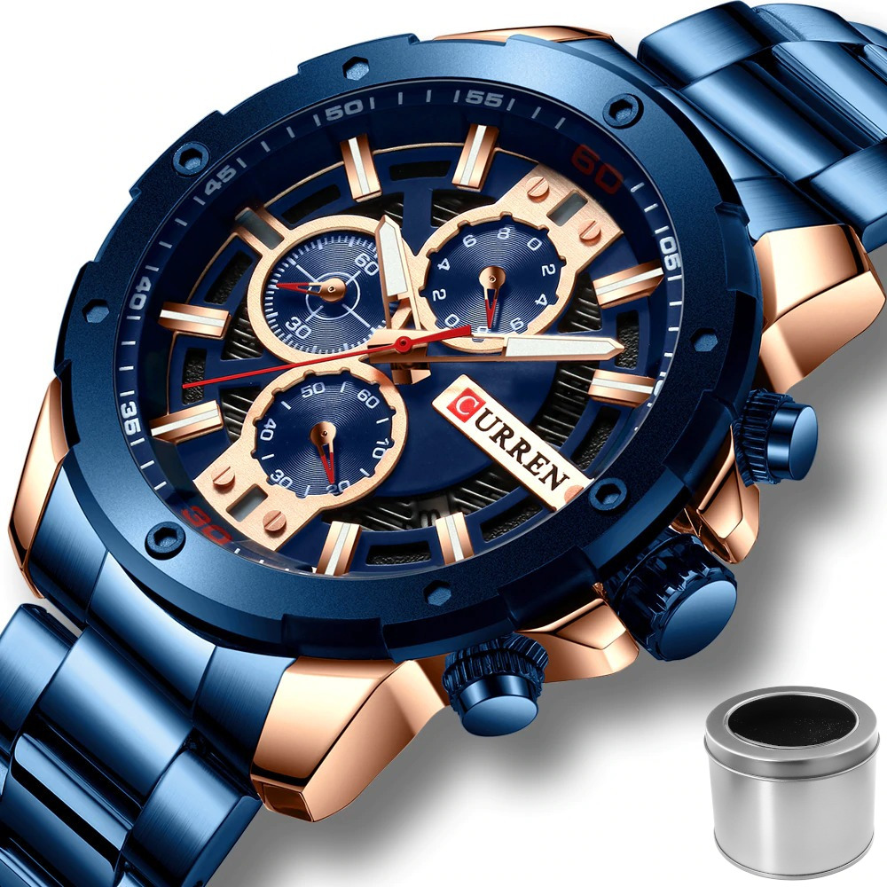 

Curren Elegancki Zegarek Męski Chronograf 4 Kolory