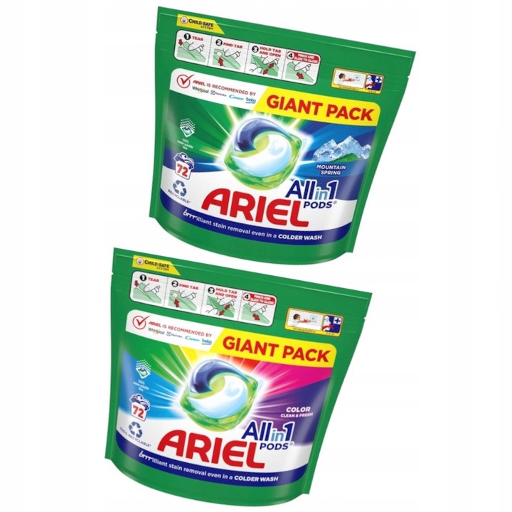 Levně Kapsle prádla Ariel All-in-1 Pods bílá barva
