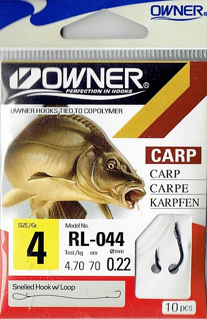 Haczyki Owner HO-RL044 rozmiar nr 4 przypon 0,22