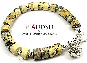 Tyrkysový ozdobný náramek Cheetah Stříbro