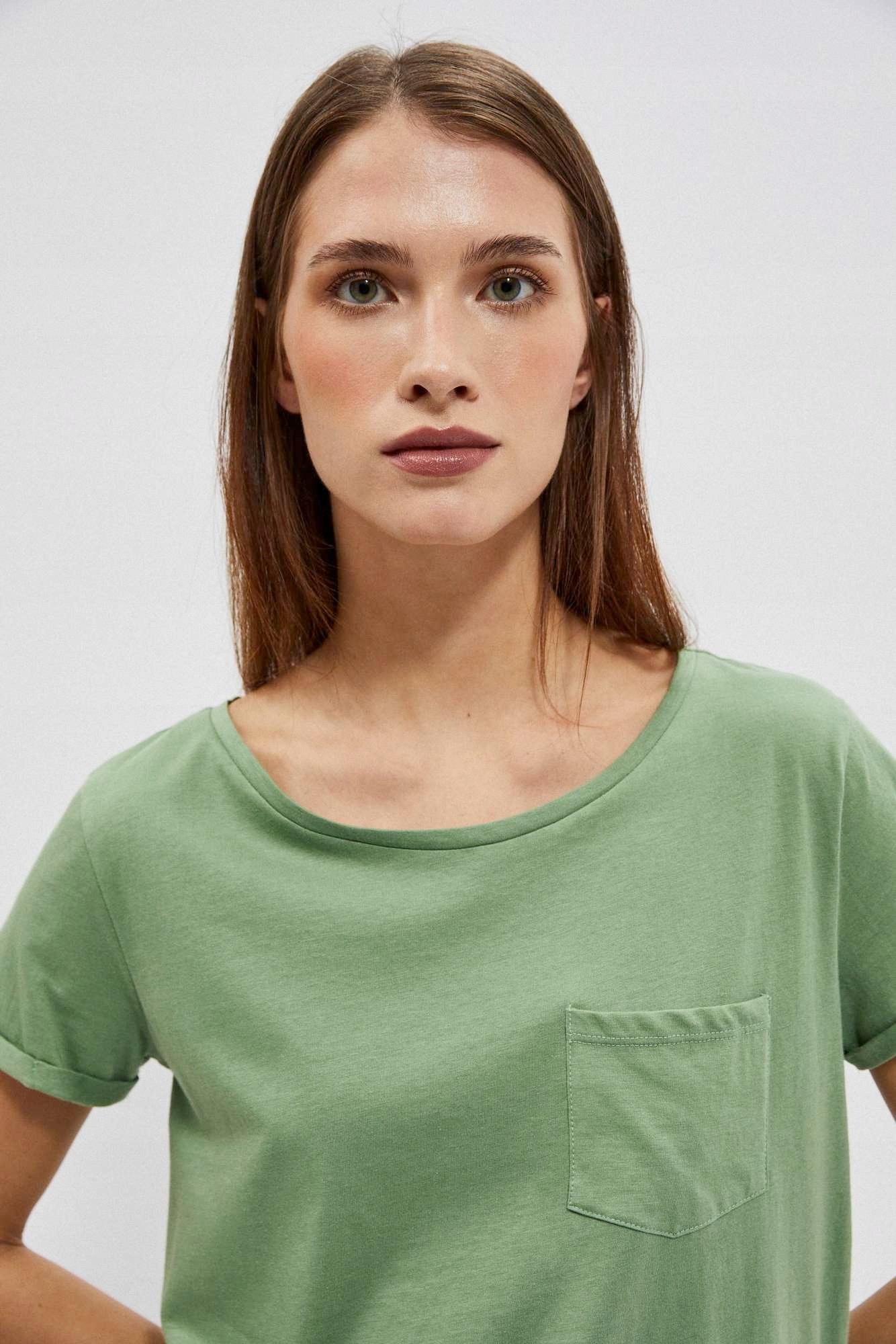 

Bawełniany t-shirt z kieszkonką M od Moodo