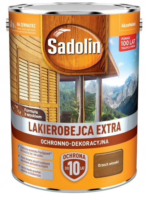 

Sadolin Extra Lakierobejca- orzech włoski, 5l