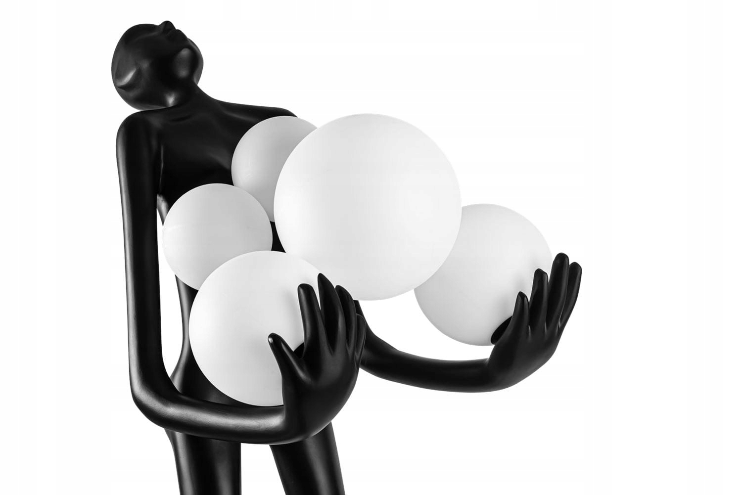 Lampa podłogowa z białymi kulkami Atlas B dekoracyjna 6*E14 AZzardo