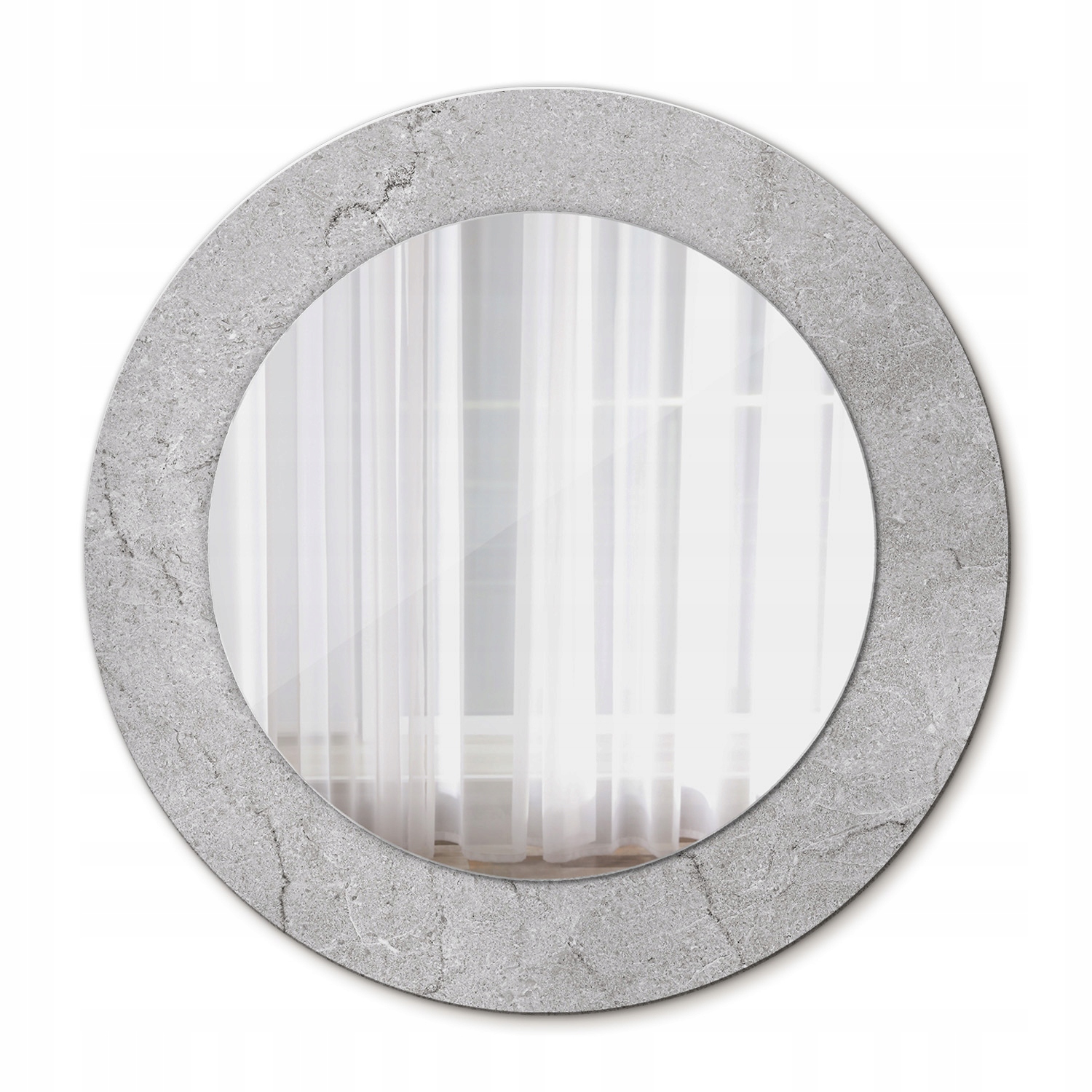 Závesné zrkadlo so skleneným rámom Šedý cement 50 cm