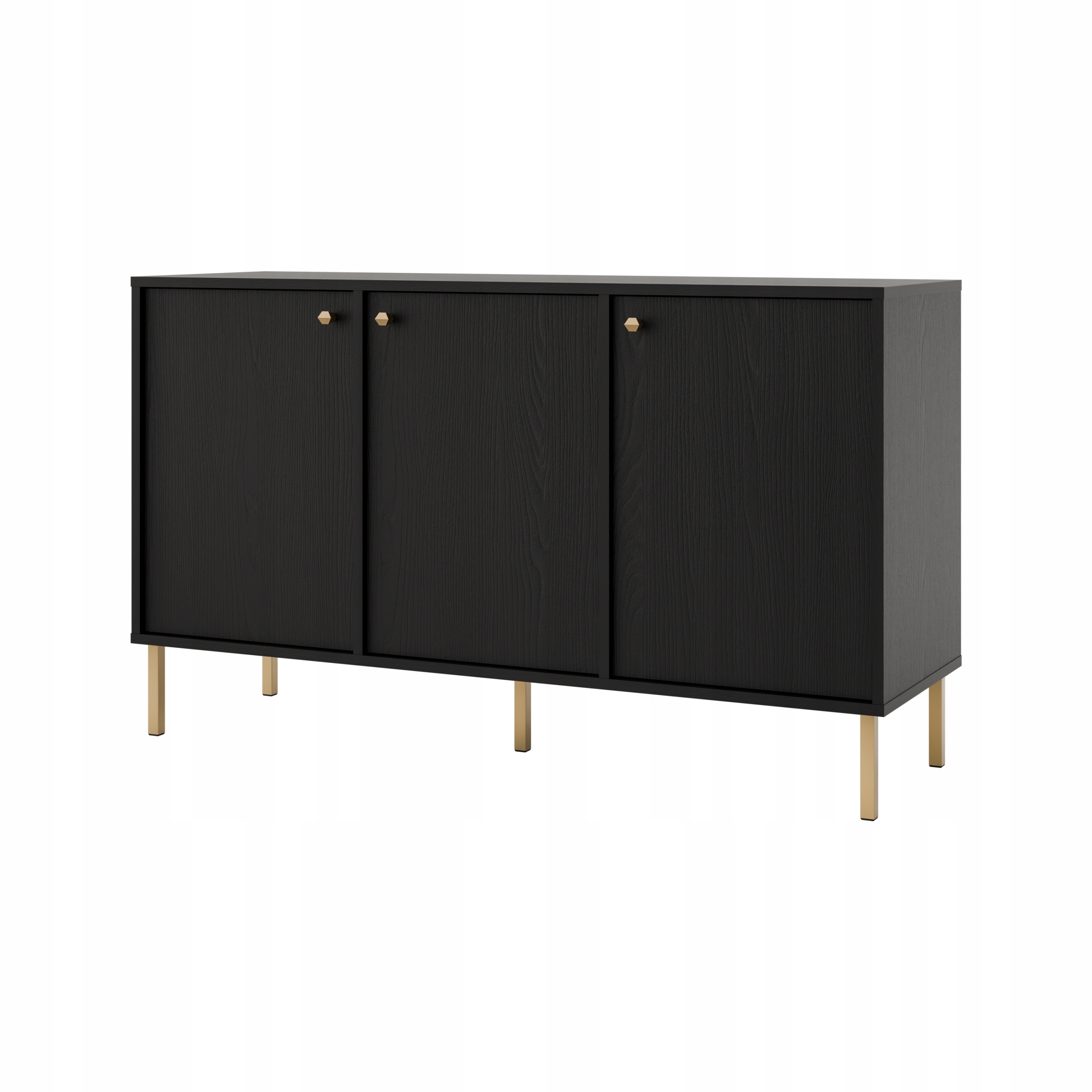 Třídveřová komoda do obývacího pokoje Sakai 2 3F T813 Černá