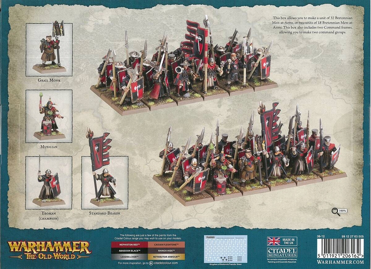 Bretonnia Men-At-Arms Stan opakowania oryginalne