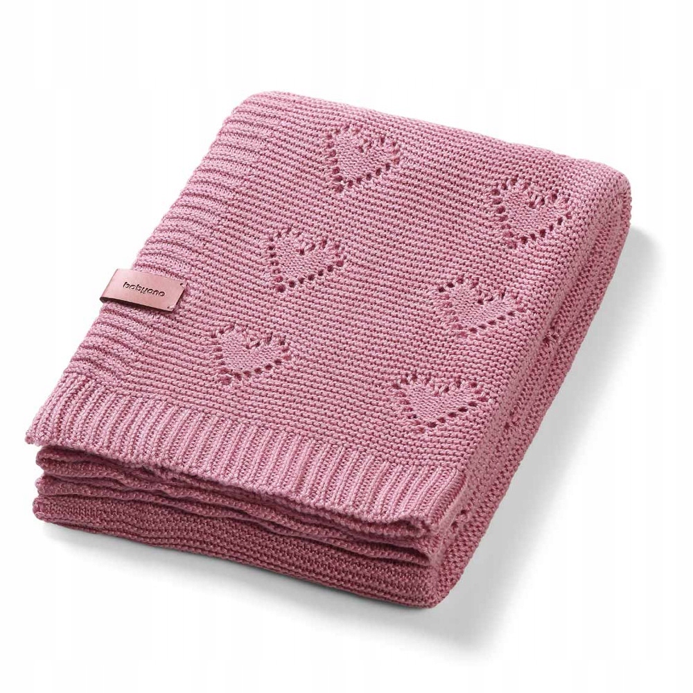 BABYONO KOCYK DZIANINOWY BAMBUSOWY RÓŻOWY 75x100cm