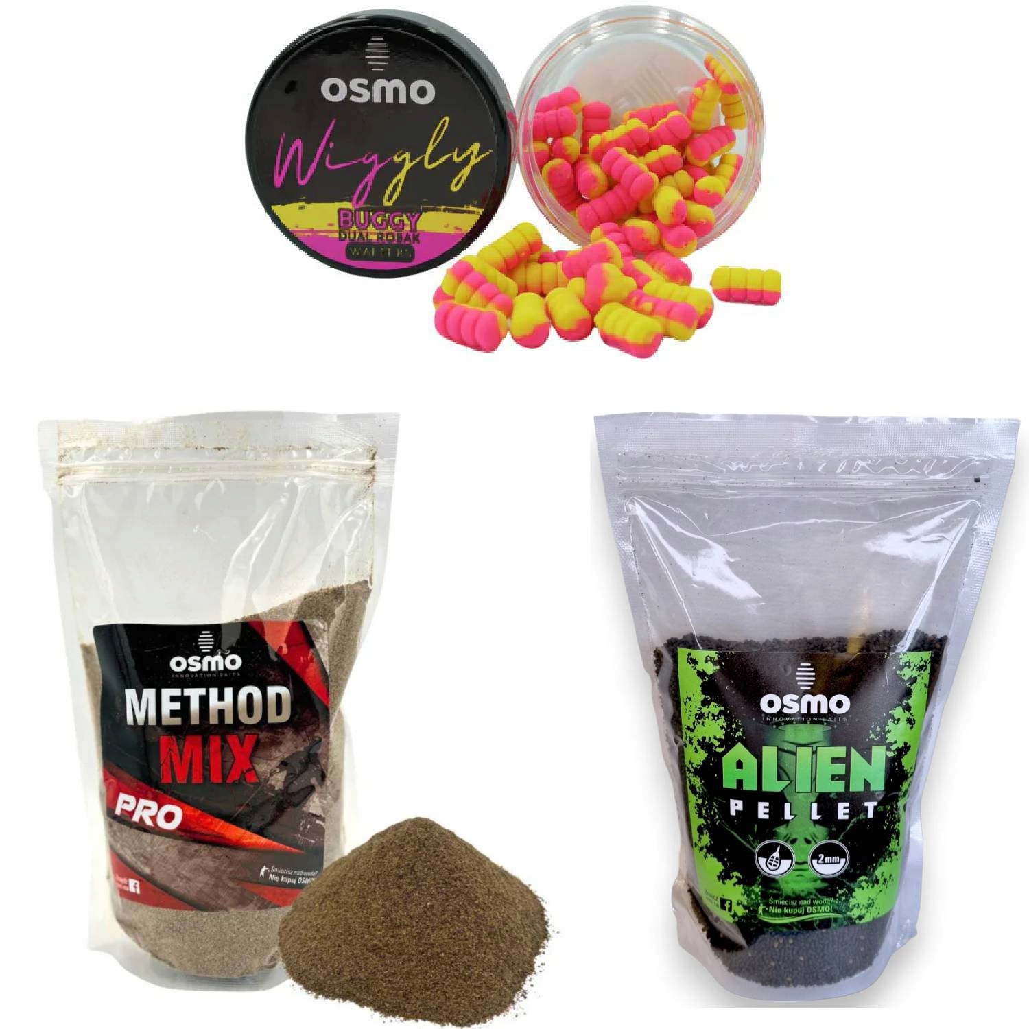 Zestaw Osmo Pellet Alien Method Mix Pro Wafters Wiggly Buggy