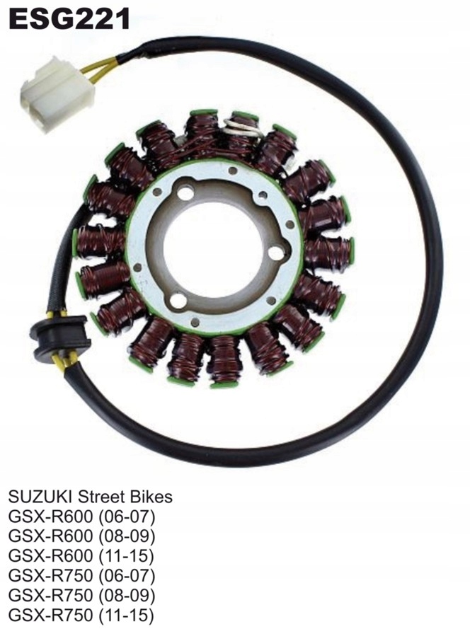 Electrosport Vinutie Alternátora (stator) Suzuki Gsxr 600 '06-'16, Gsxr 7