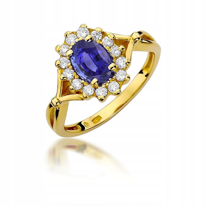 Prstýnek s brilianty a tanzanitem r10
