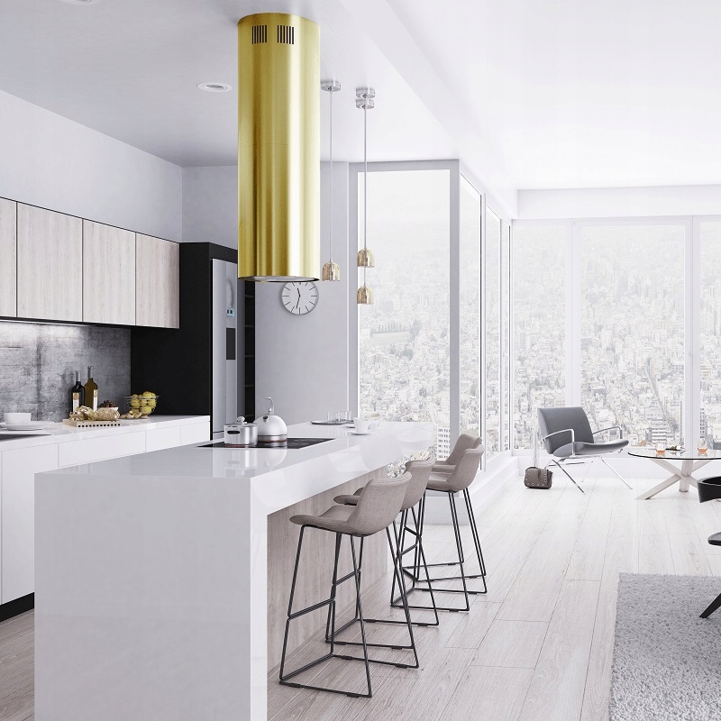 OKAP WYSPOWY GLOBALO CYLINDRO ISOLA 39.4 GOLD ZŁOT Marka Globalo