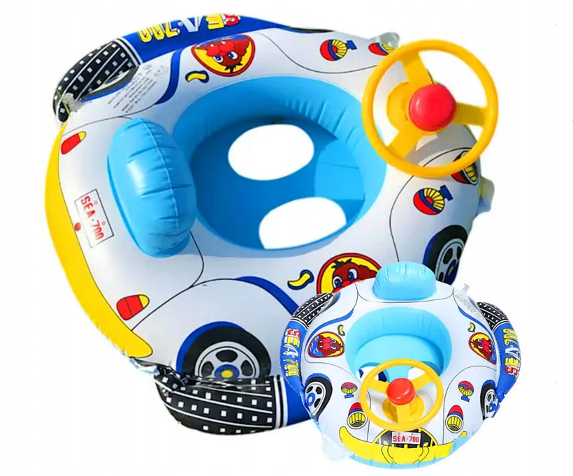 KOŁO DMUCHANE AUTKO Auto Z SIEDZISKIEM KIEROWNICĄ I KLAKSONEM Samochód Marka inna