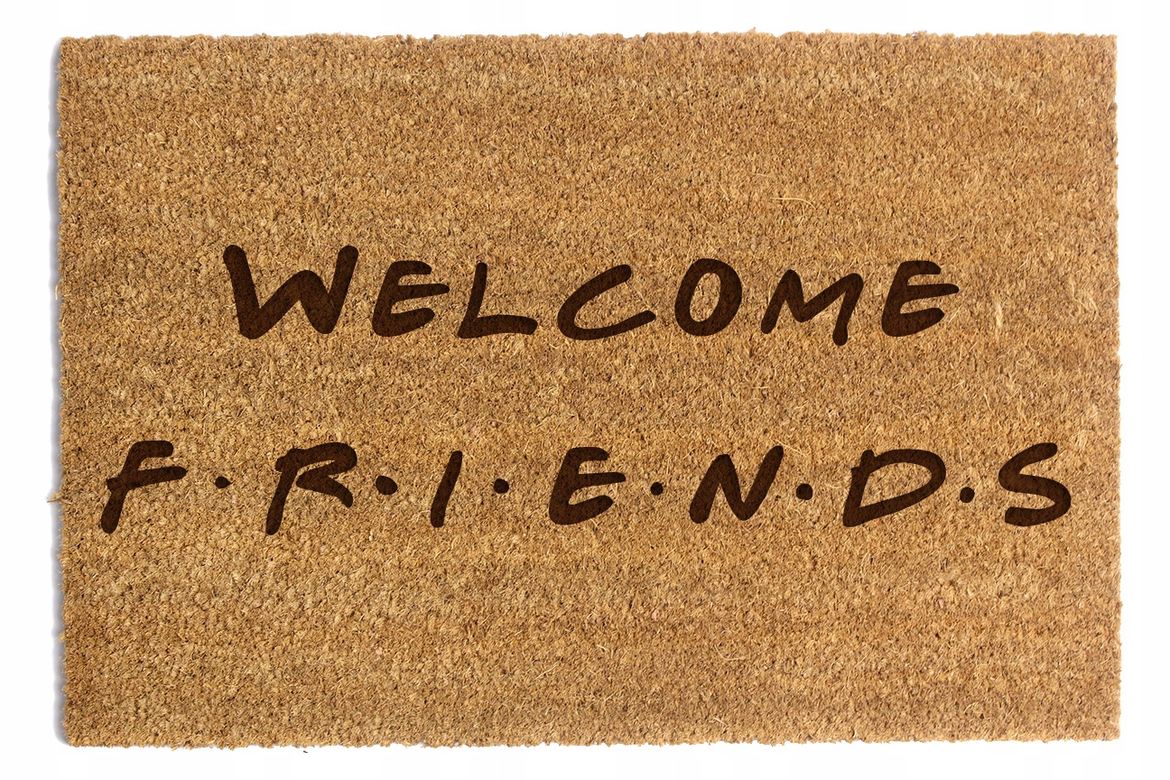 Stěrač Pod Dveře 60 x 90 cm "friends" Kokos