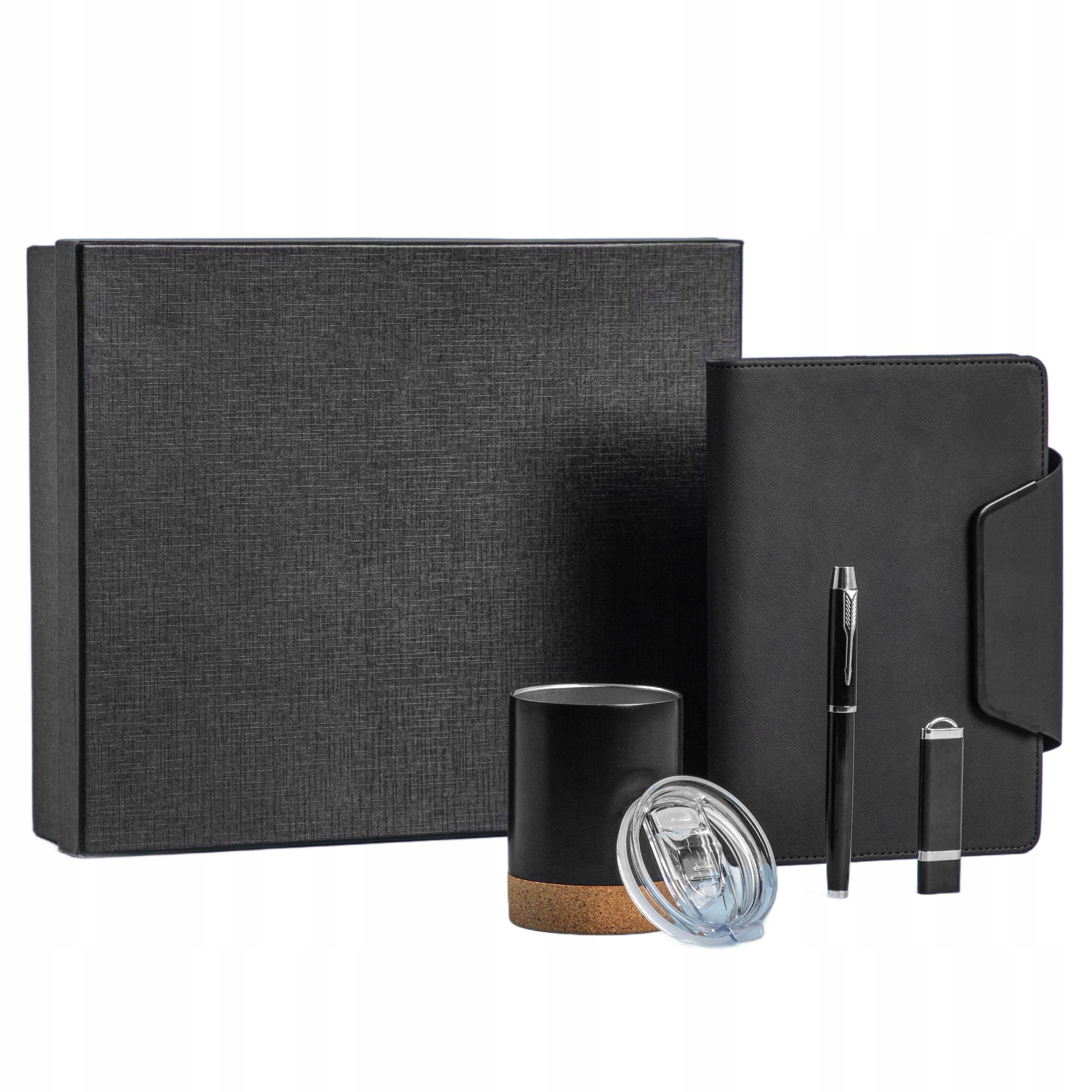 Zestaw biurowy Homla Oslo notes A5, długopis, usb, kubek