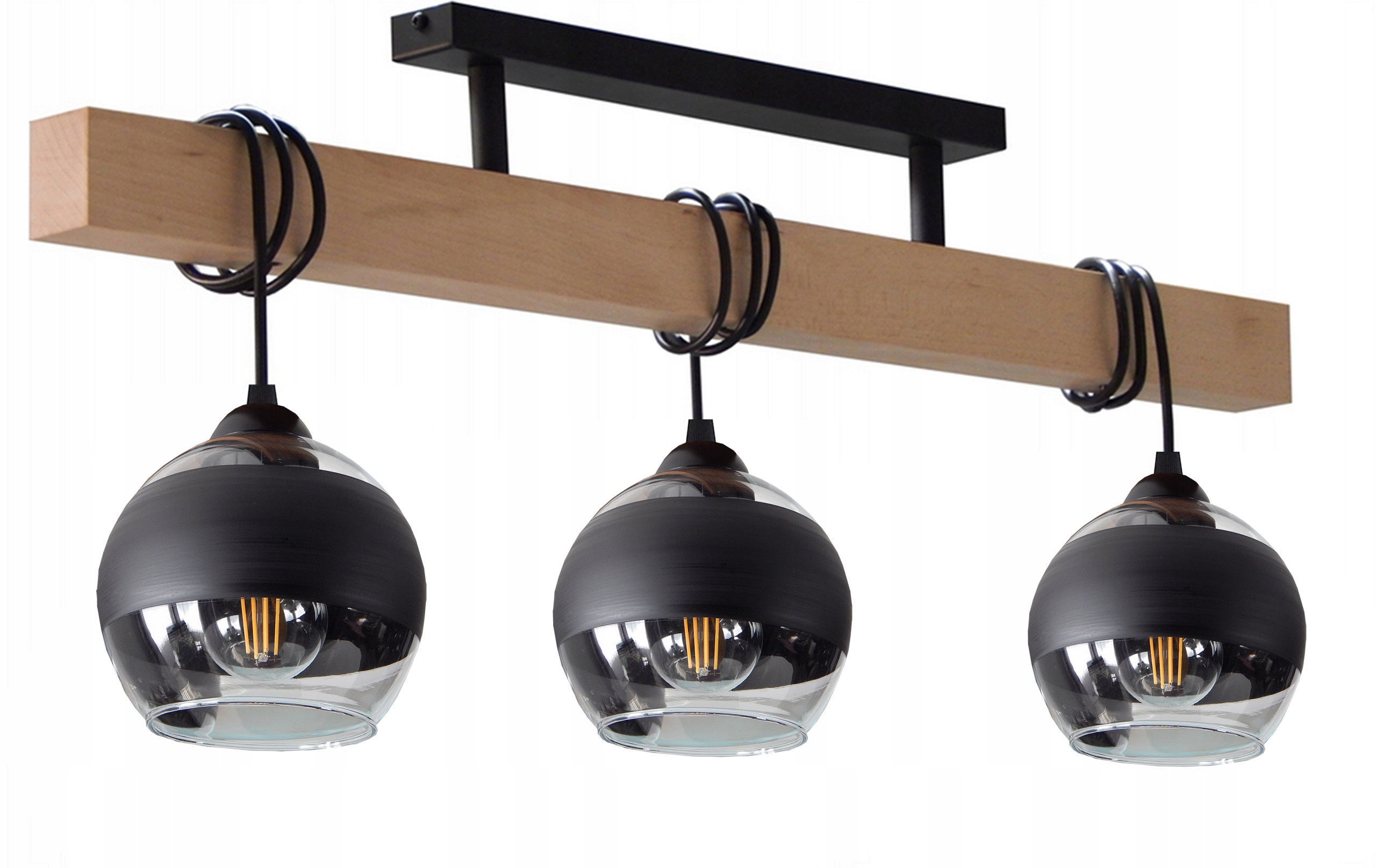 Lustr Závěsná Stropní Lampa Stropní Svítidlo 0153PK Dřevo Stůl Kancelář Obývací Pokoj Hol