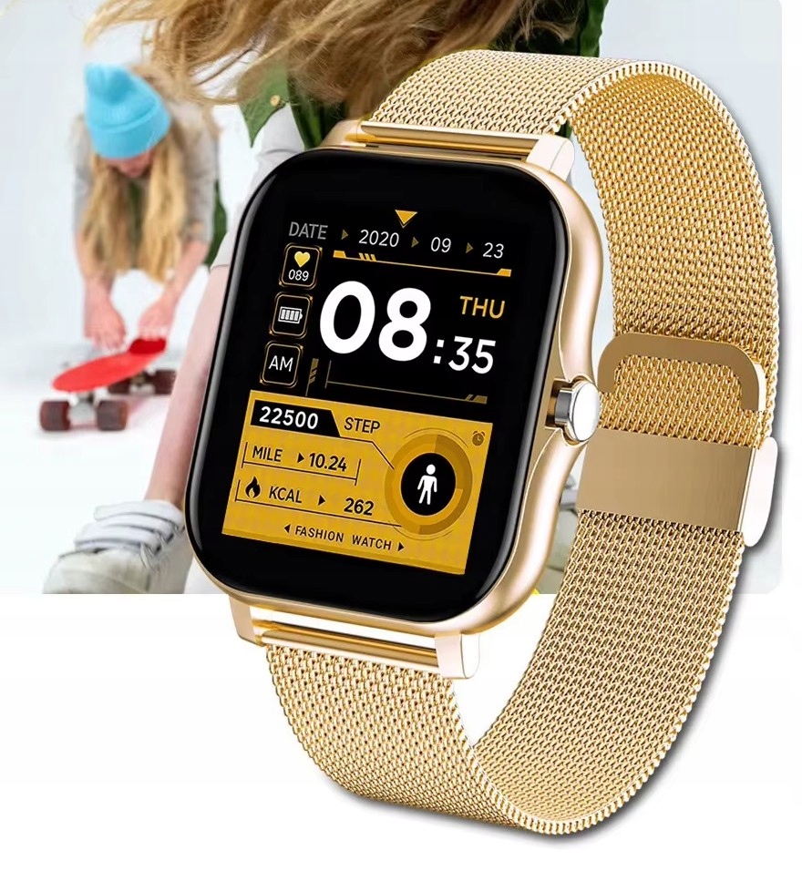 Chytré Hodinky Dámské chytré hodinky 2 vyměnitelné řemínky nerezová ocel