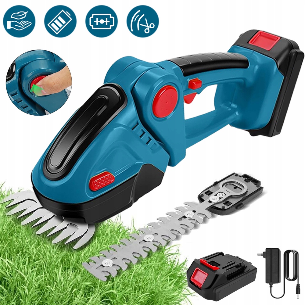 Nożyce Do Trawy I Żywopłotu Akumulatorowe 24V 390W Trymer Sekator 1500mAh