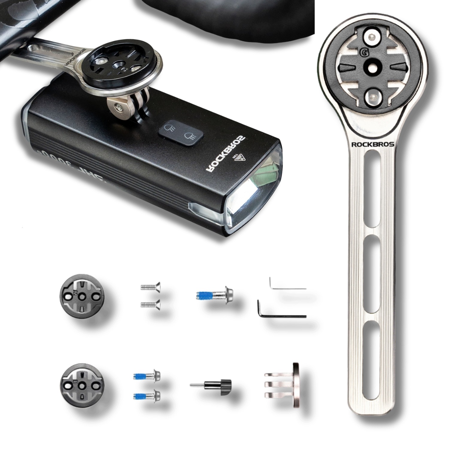 Uchwyt Rowerowy Na Kierownicę Na Kamerkę Lampkę Licznik Do Garmin Rockbros
