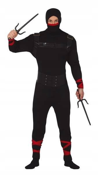 Ninja Kostým Černý Tajný Policajt Tajný Bojovník L