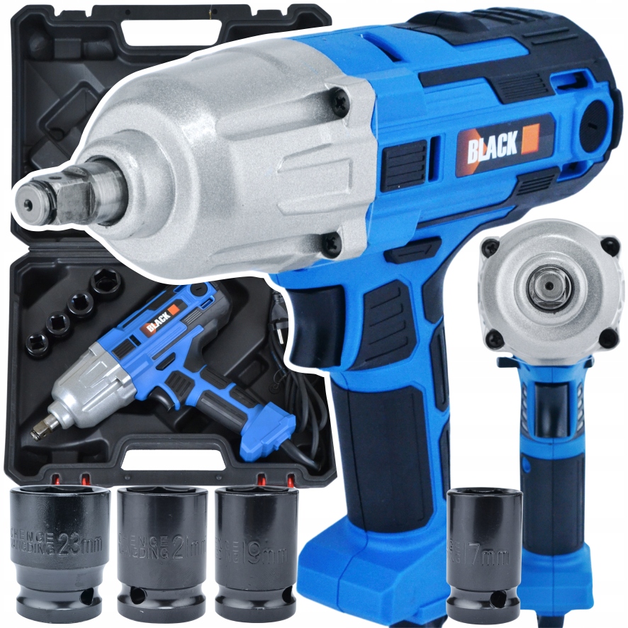 🔥 HIT CENOWY! Klucz Udarowy Elektryczny 400Nm 450W do Kół | PEŁNY ZESTAW 1/2"