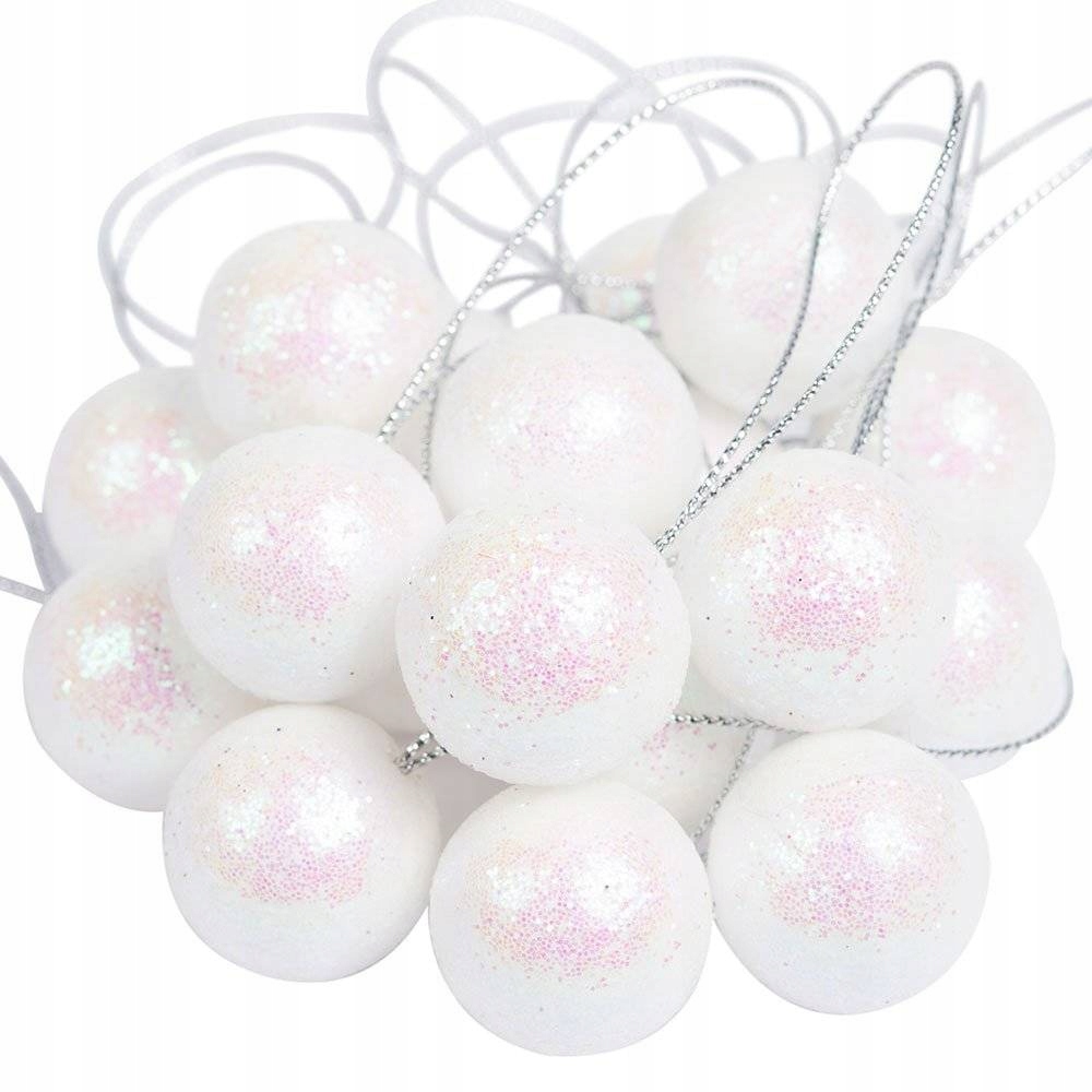 

Bombki Biała Styropianowa do dekoracji 23mm 18 szt